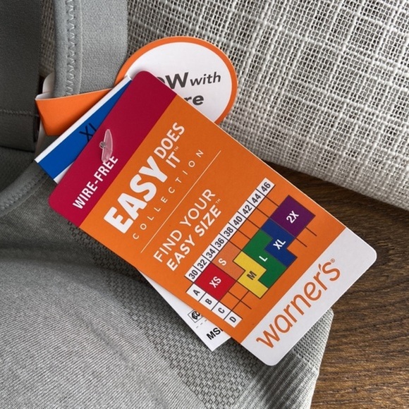 Warner’s xl wire free grey bra - Picture 2 of 5